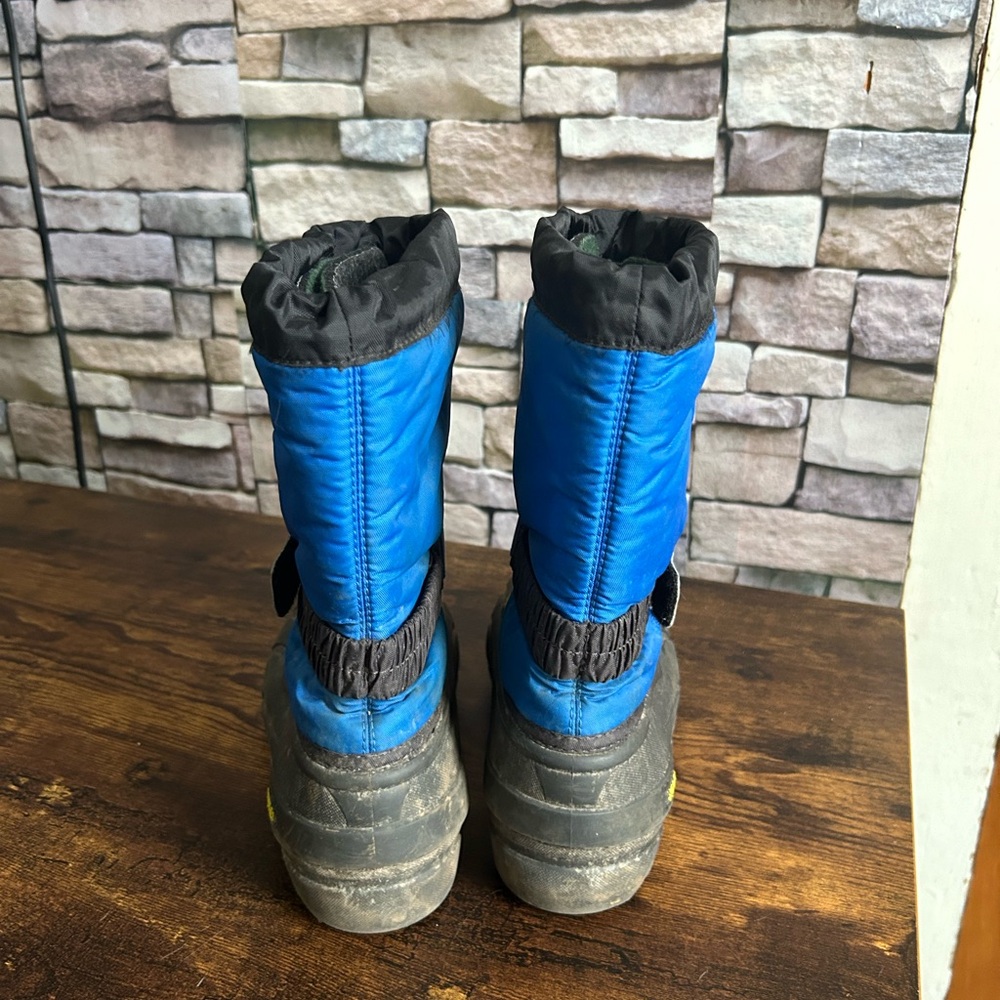 Sorel Kids' Blue and Black Winter Boots Size 5 - Picture 3 of 5